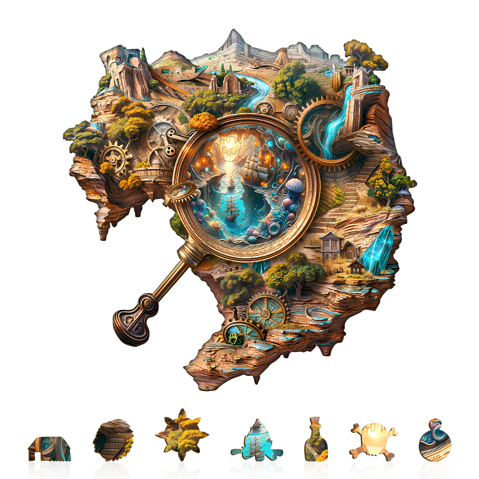 Wooden Jigsaw Puzzle – Explorer's World-1 - Image 2