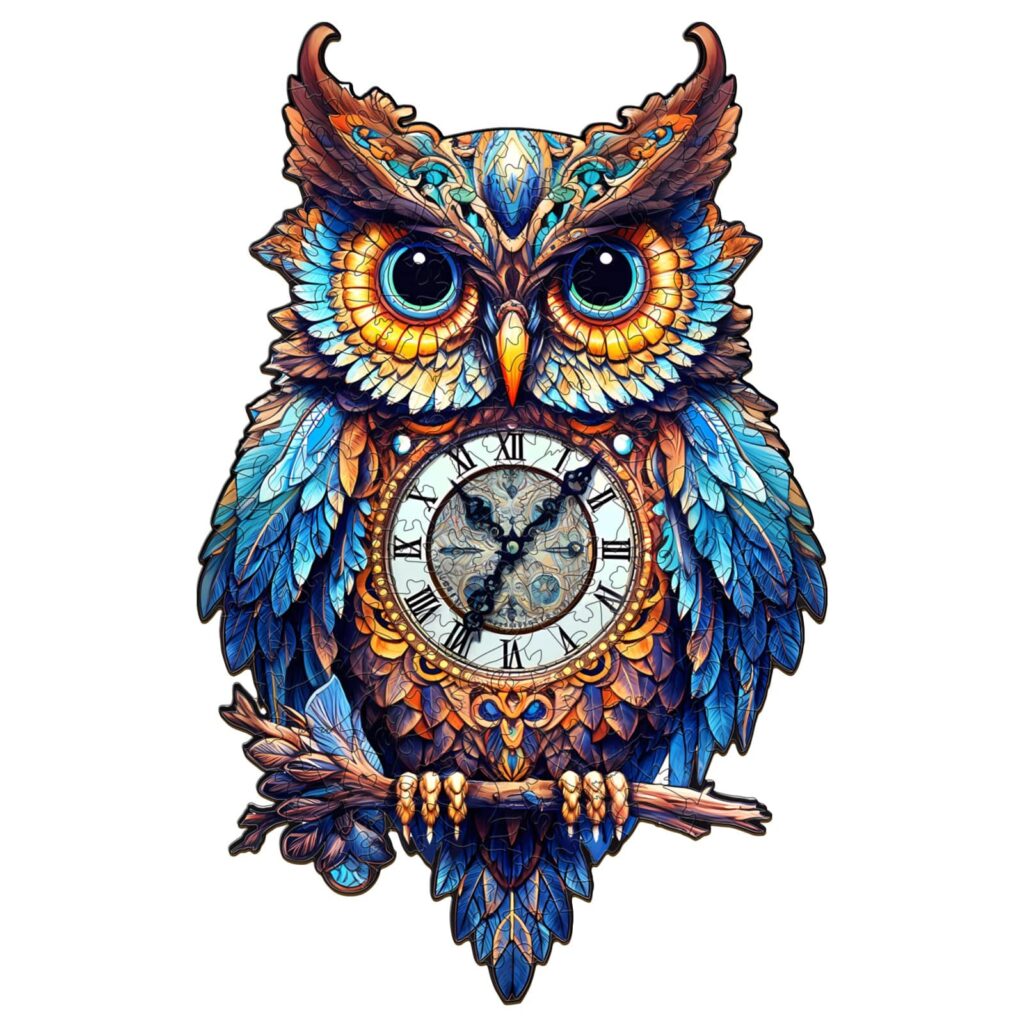 Wooden Jigsaw Puzzle – Owl Clock