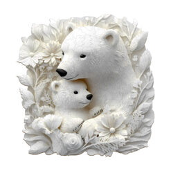 Wooden Jigsaw Puzzle – Parent child polar bear