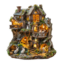 Wooden Jigsaw Puzzle – Rabbit's Tree House