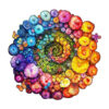 Wooden Jigsaw Puzzle – Rainbow vortex mushrooms