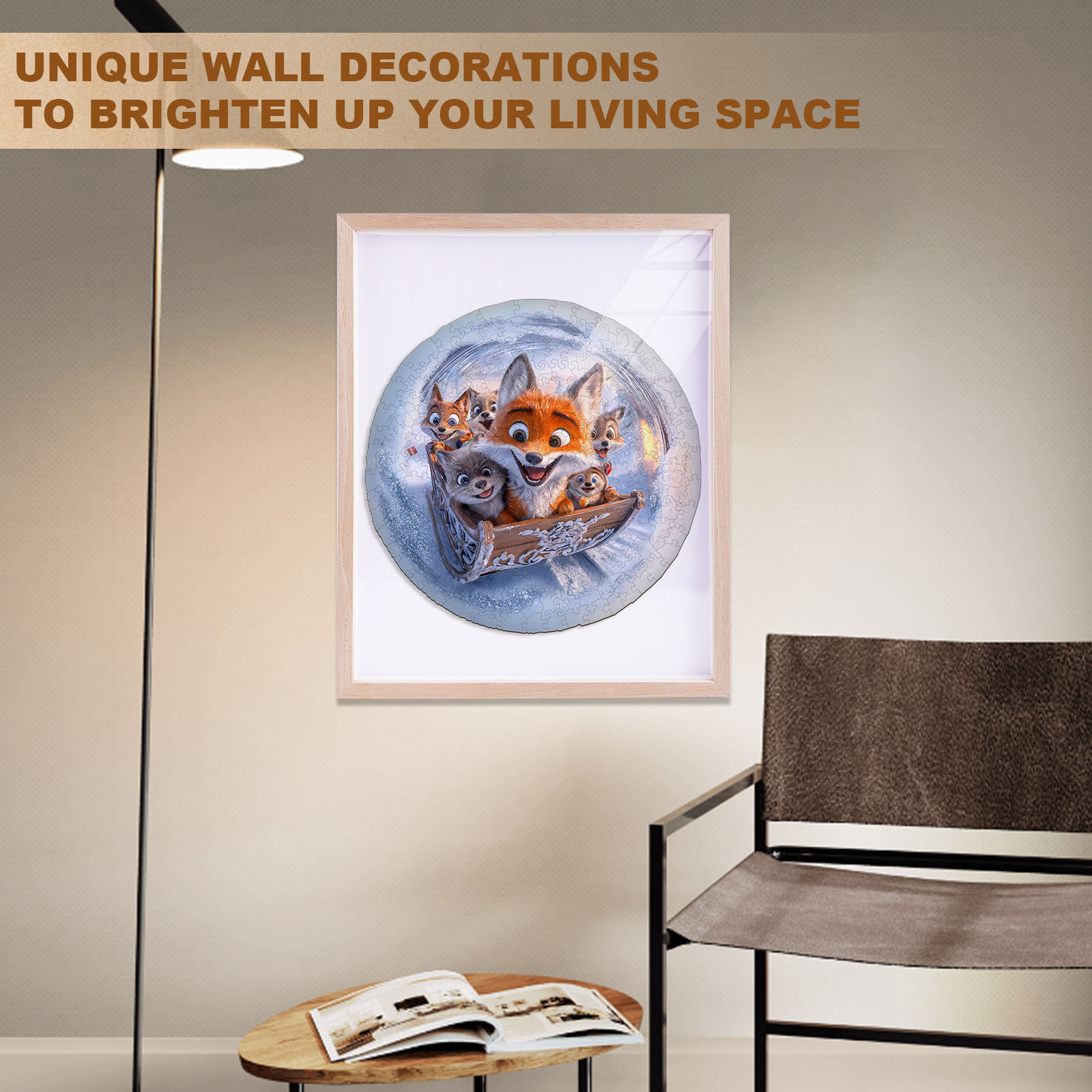 Wooden Jigsaw Puzzle – Sleigh fox - Image 10