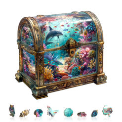Alternative view of Wooden Jigsaw Puzzle – Treasure Chest Ocean-3