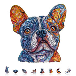 Alternative view of Wooden Jigsaw Puzzle –Vivid Bulldog
