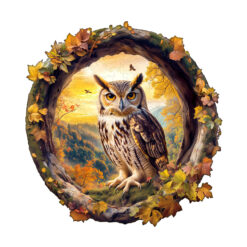 Wooden Jigsaw Puzzle – Autumn Owl