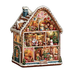 Wooden Jigsaw Puzzle – Bear's House - Christmas