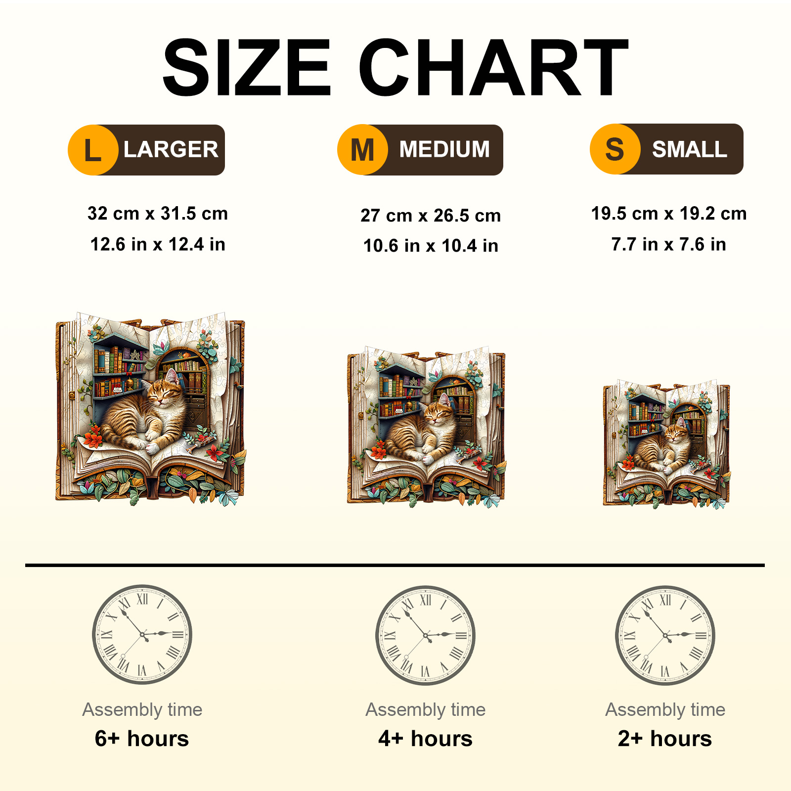 Wooden Jigsaw Puzzle –Cat in the book - Image 4