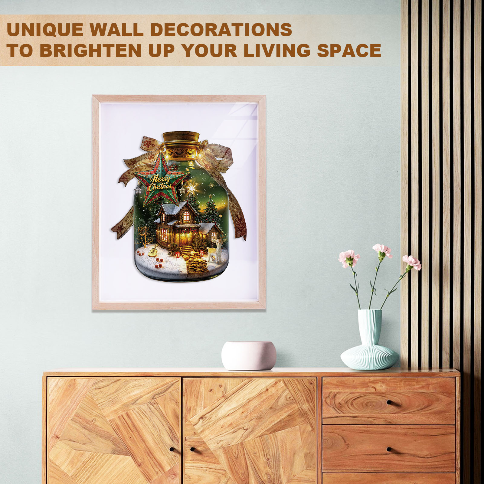 Wooden Jigsaw Puzzle – Christmas message in a bottle - Image 9