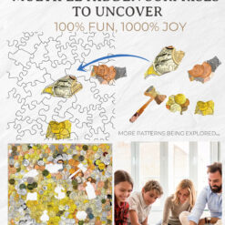 Alternative view of Wooden Jigsaw Puzzle –Coin Art