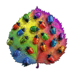 Wooden Jigsaw Puzzle – Colorful ladybug
