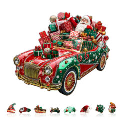 Alternative view of Wooden Jigsaw Puzzle – Crazy Christmas