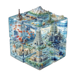 Wooden Jigsaw Puzzle –Cube City