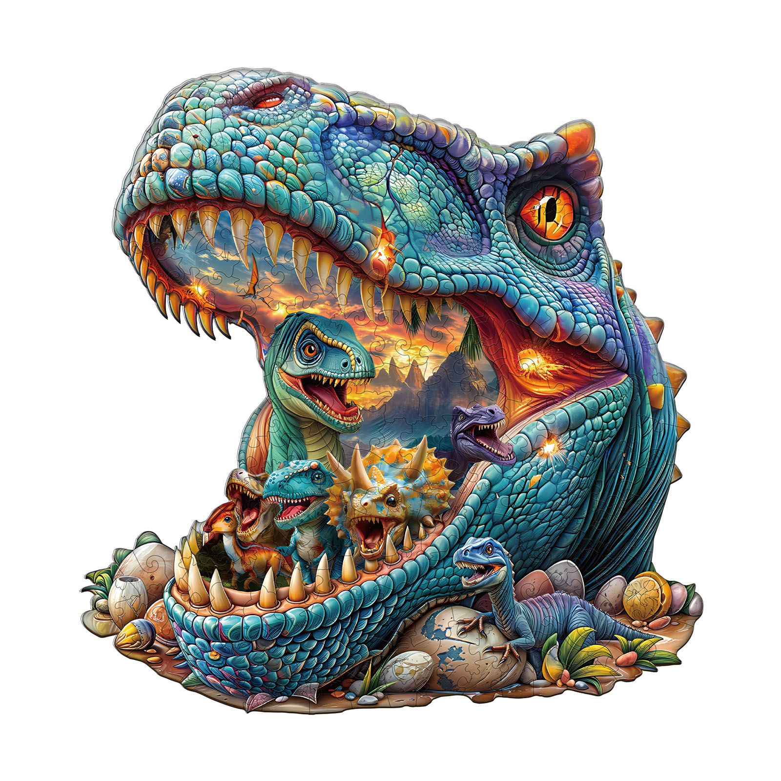 Wooden Jigsaw Puzzle – Fantasy Dinosaurs-2