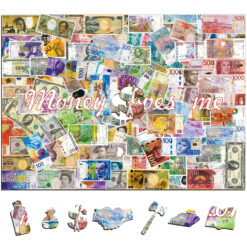 Alternative view of Wooden Jigsaw Puzzle –Money  loves  me