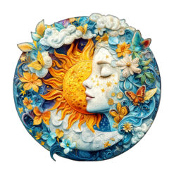 Wooden Jigsaw Puzzle –Moon sun and girl