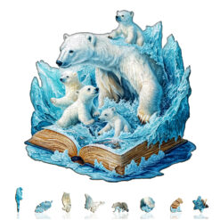 Alternative view of Wooden Jigsaw Puzzle –Polar Bears Story
