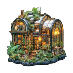 Wooden Jigsaw Puzzle – Steampunk greenhouse