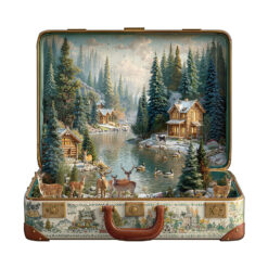 Wooden Jigsaw Puzzle – Suitcase scenery-Nordic forest