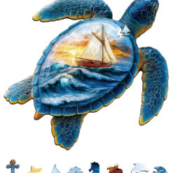 Alternative view of Wooden Jigsaw Puzzle –Wave Voyager