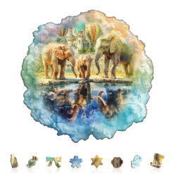 Alternative view of Wooden Jigsaw Puzzle – Mammoth—My wish