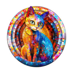 Wooden Jigsaw Puzzle – Pixel Kitty