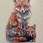 Custom Name Wooden Jigsaw Puzzle - Christmas Golden Retriever