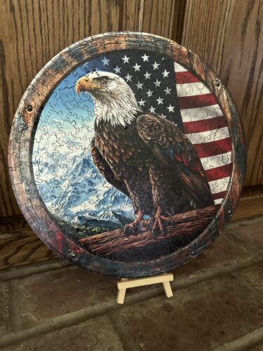 Wooden Jigsaw Puzzle - 3D Bald eagle photo review